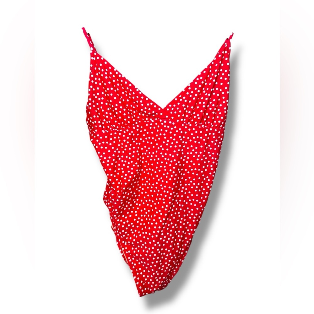 Old Navy Red and White Polka Dot Swimsuit Sz XXL EUC
